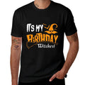 Its My Birthday Witch Halloween October Birthday  Oversized Silhouette T-Shirt