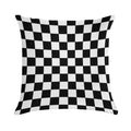 Checkered Black And White Soft Durable Construction Throw Pillow