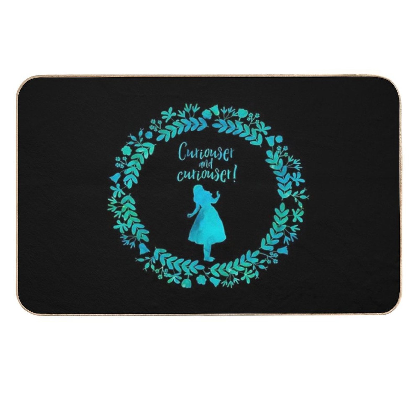 Curiouser And Curiouser! Alice in Wonderland.  Versatile Bath Mat