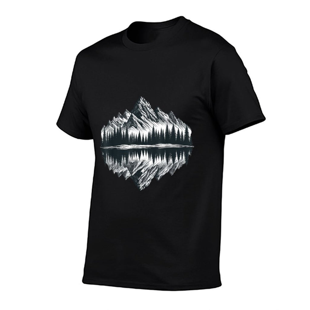 Mountain Landscape Reflection Forest Outdoor Wildlife  Odor-resistant T-Shirt