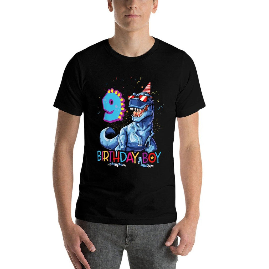 9 Year Old Boy Dinosaur 9th Birthday Boy Dinosaur  Graphic-printed T-Shirt