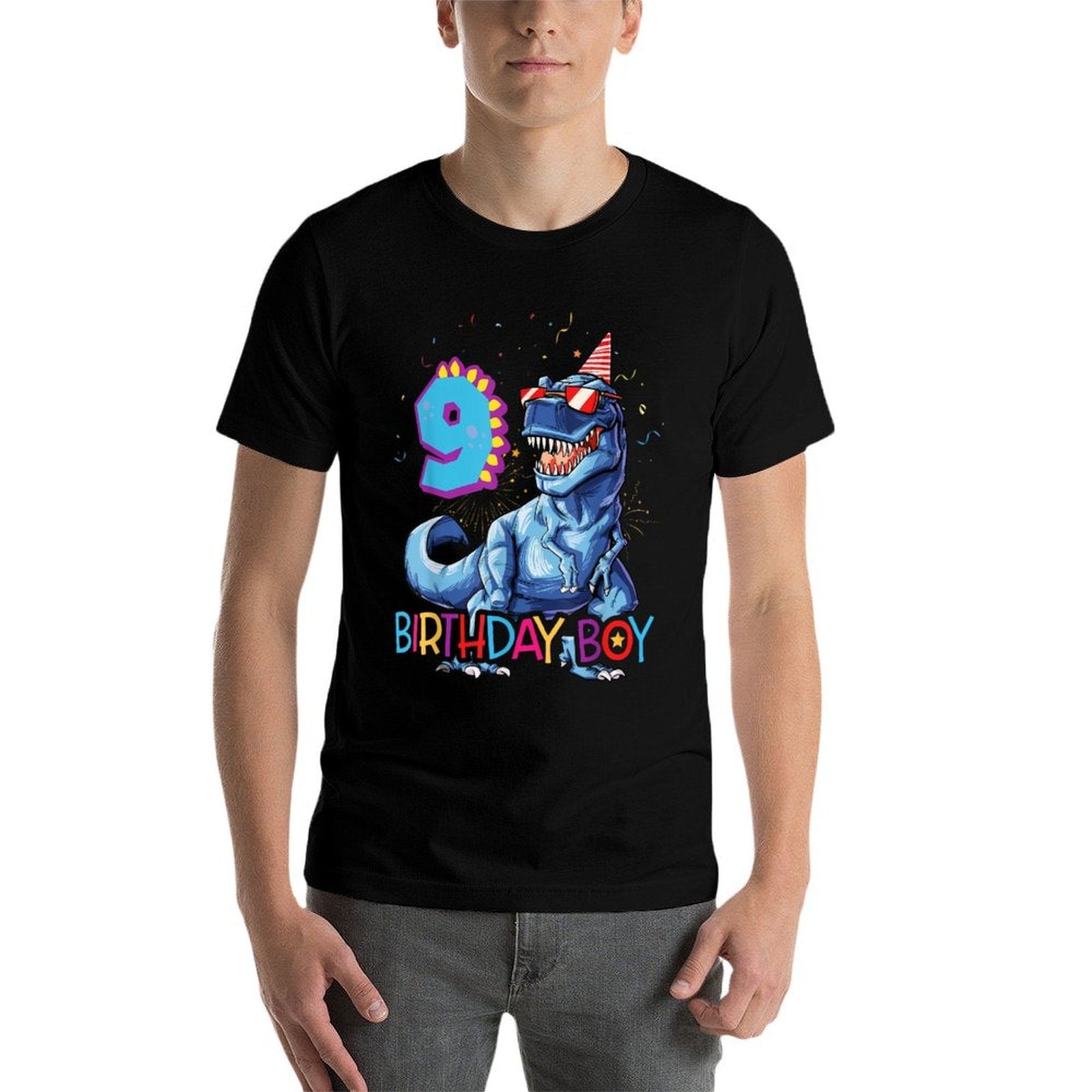 9 Year Old Boy Dinosaur 9th Birthday Boy Dinosaur  Graphic-printed T-Shirt