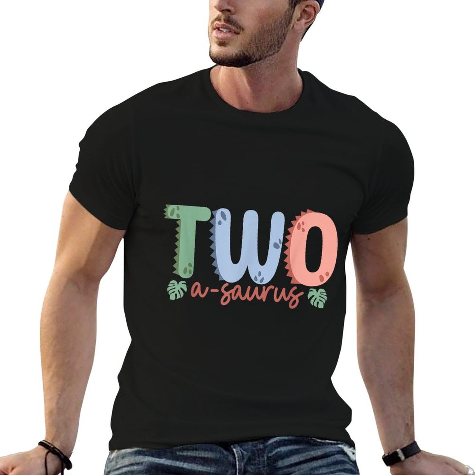 2 Years Old Two Saurus Dinosaur Family 2nd Birthday Matching  Quick-drying T-Shirt
