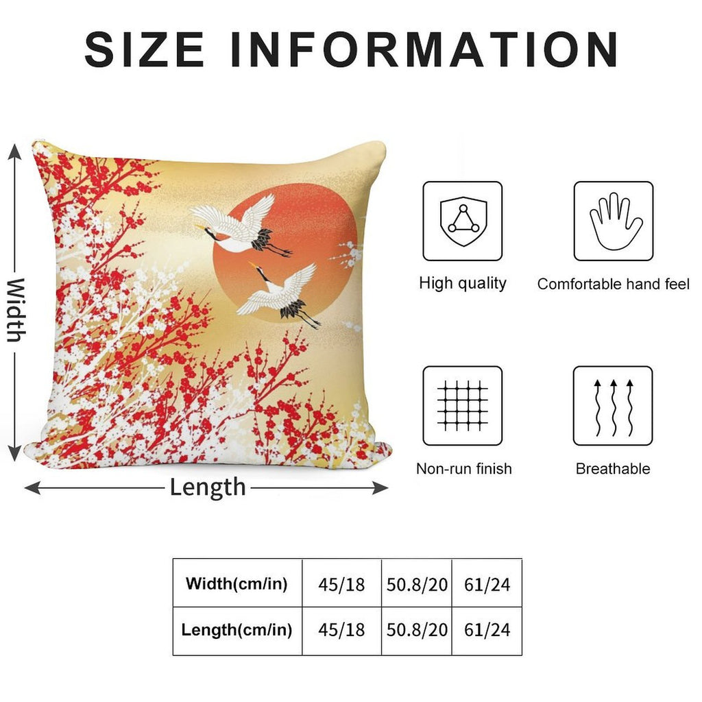Japan 2 Soft Shrink-Resistant Throw Pillow