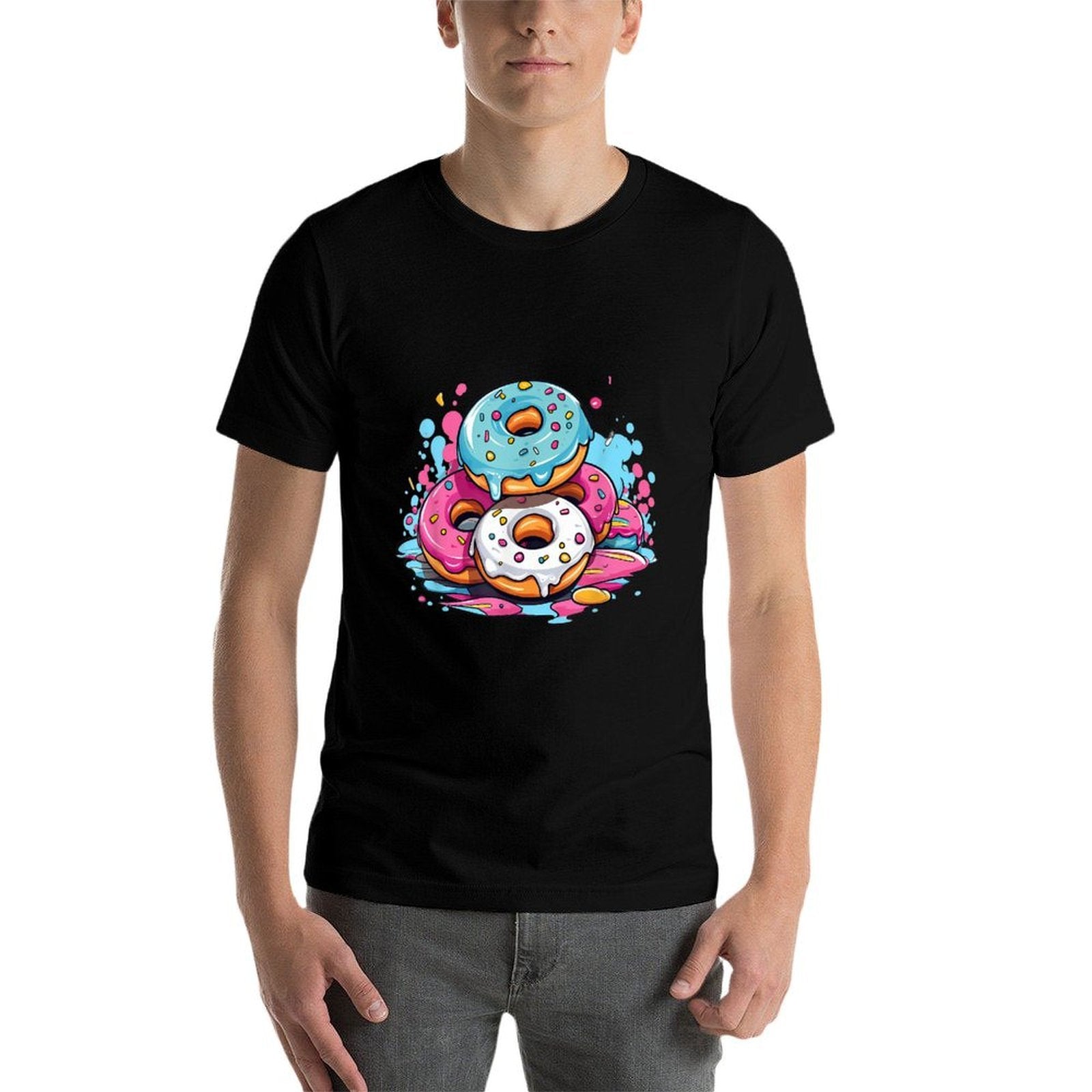 Colorful Donut I Kids Donut  Slim-fit Cut T-Shirt