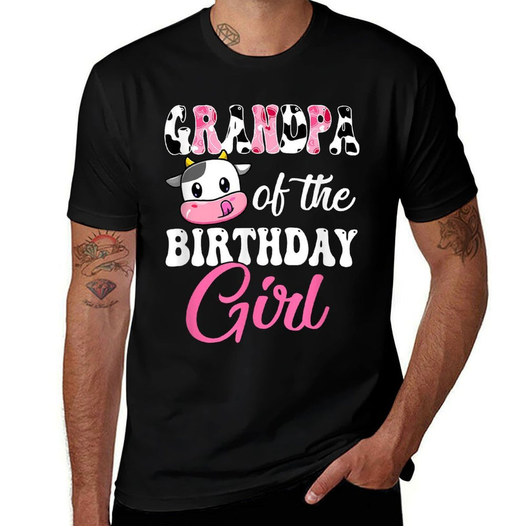Grandpa Of The Birthday Girl Farm Cow 1St Birthday Girl  Affordable Price T-Shirt
