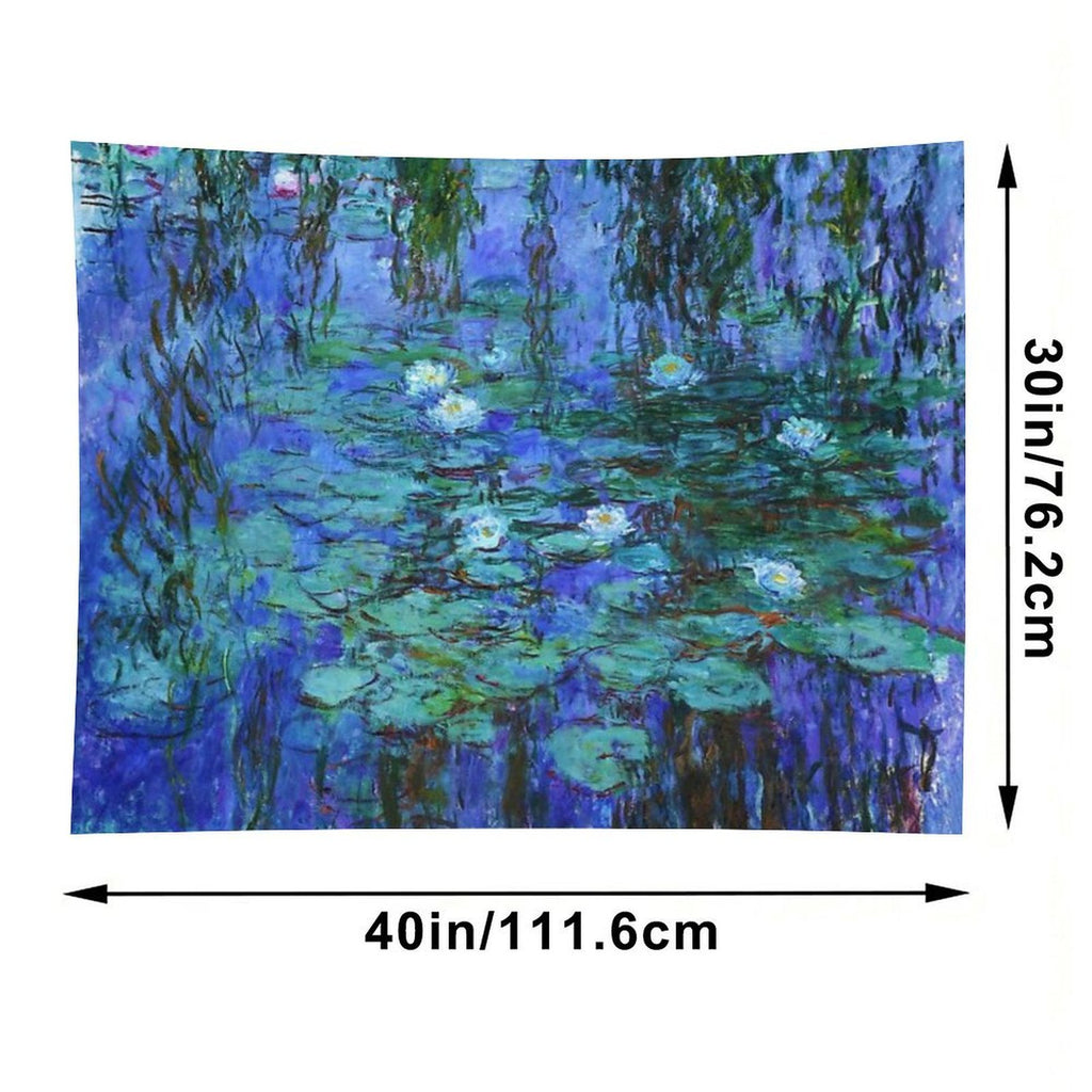 Claude Monet Water Lilies - Blue Water Lilies Tapestry