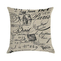French Script Pillow Soft Hidden Zipper Throw Pillow
