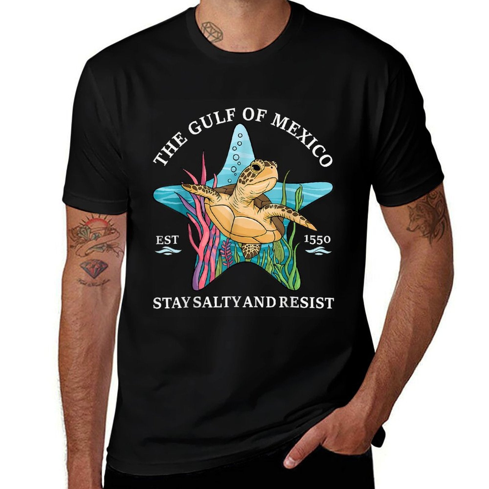 Gulf of Mexico Turtle Salty Resist  Breathable T-Shirt