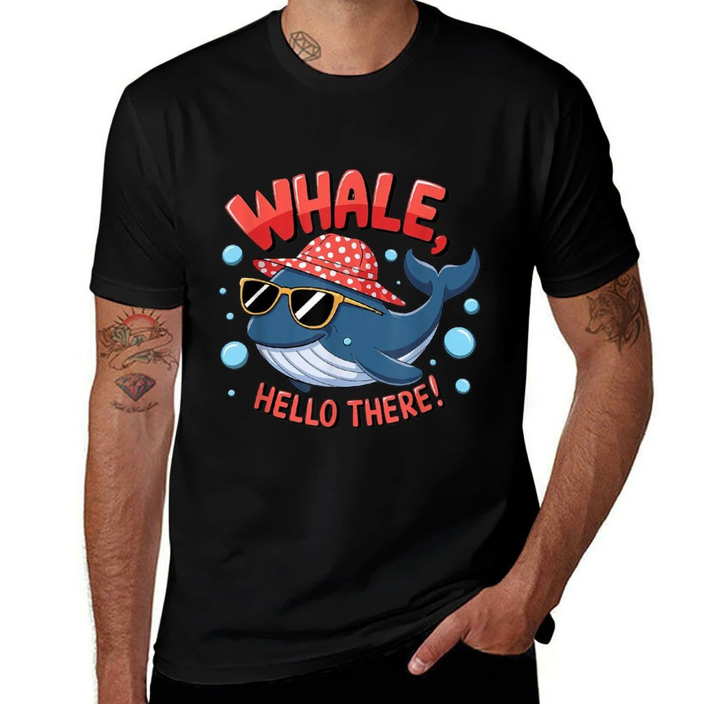 Whale Hello There Playful Cartoon Funny Ocean Fish Lover  Versatile T-Shirt