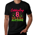 Kids Celebrating 8 Years of Awesome! 8th Birthday Eight Years Old  Graphic-printed T-Shirt