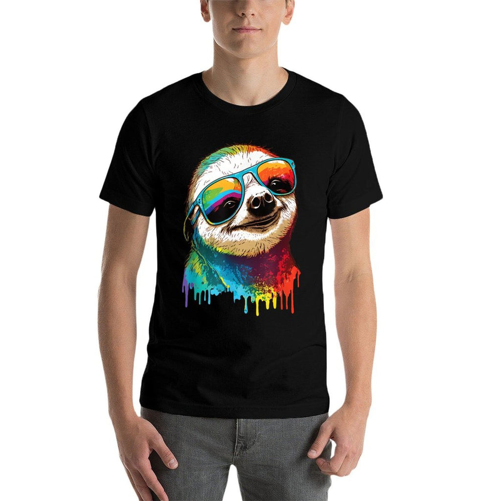 Sloth Colorful Sloth Outfit Mens Sloth Lover  Durable T-Shirt