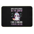 Funny Badass Unicorn  Dirt-Trapping Bath Mat