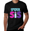 Kids Girls Spider Sis Matching Birthday Family Party Cute  Ribbed Collar T-Shirt