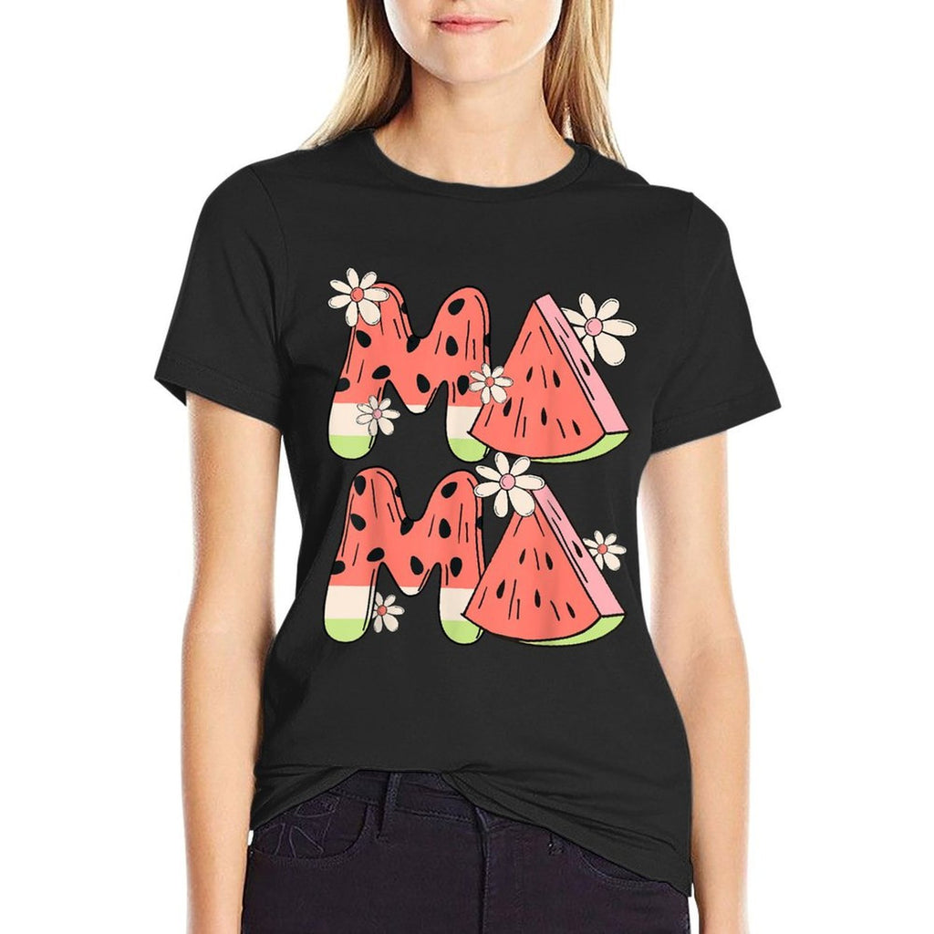 Mama Watermelon Funny Summer Fruit Great Mothers Day  Eco-friendly Material T-Shirt