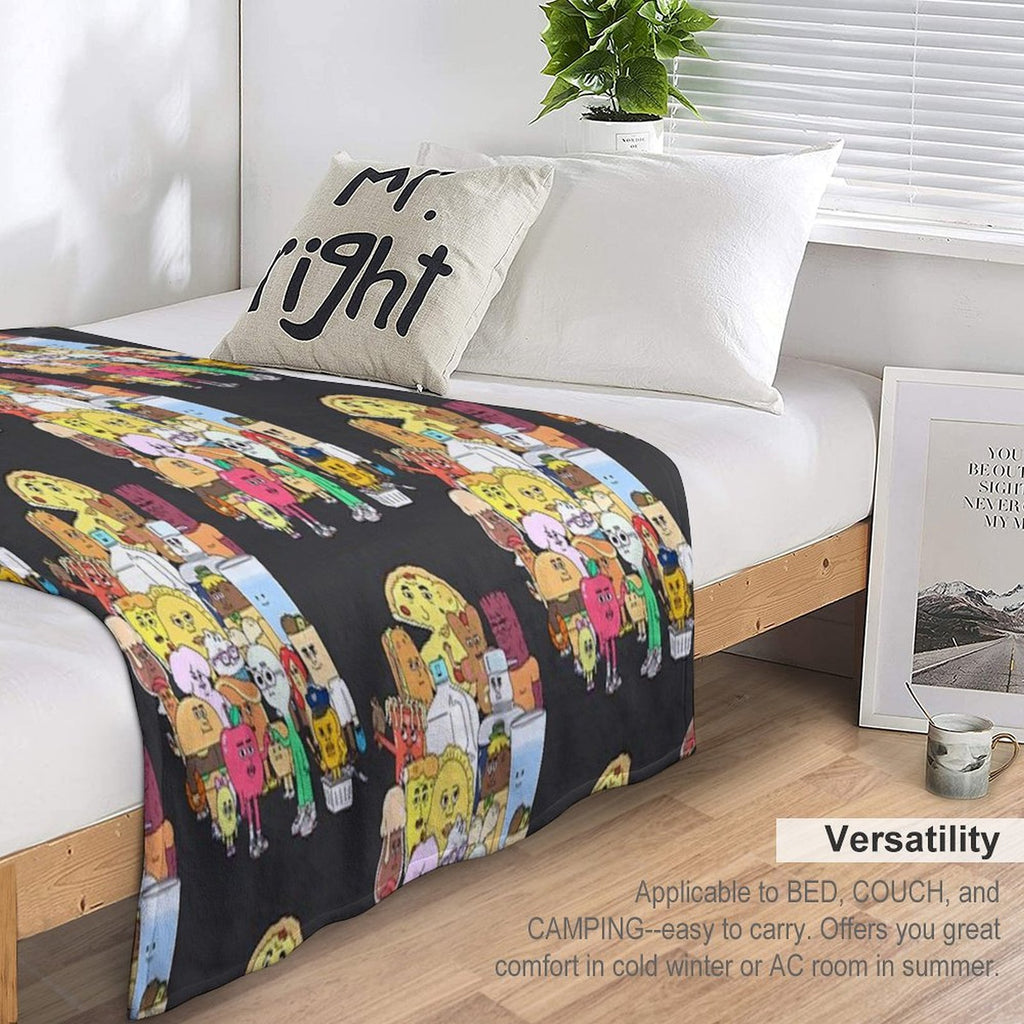The Apple And Onion Gang Wrinkle-free Throw Blanket