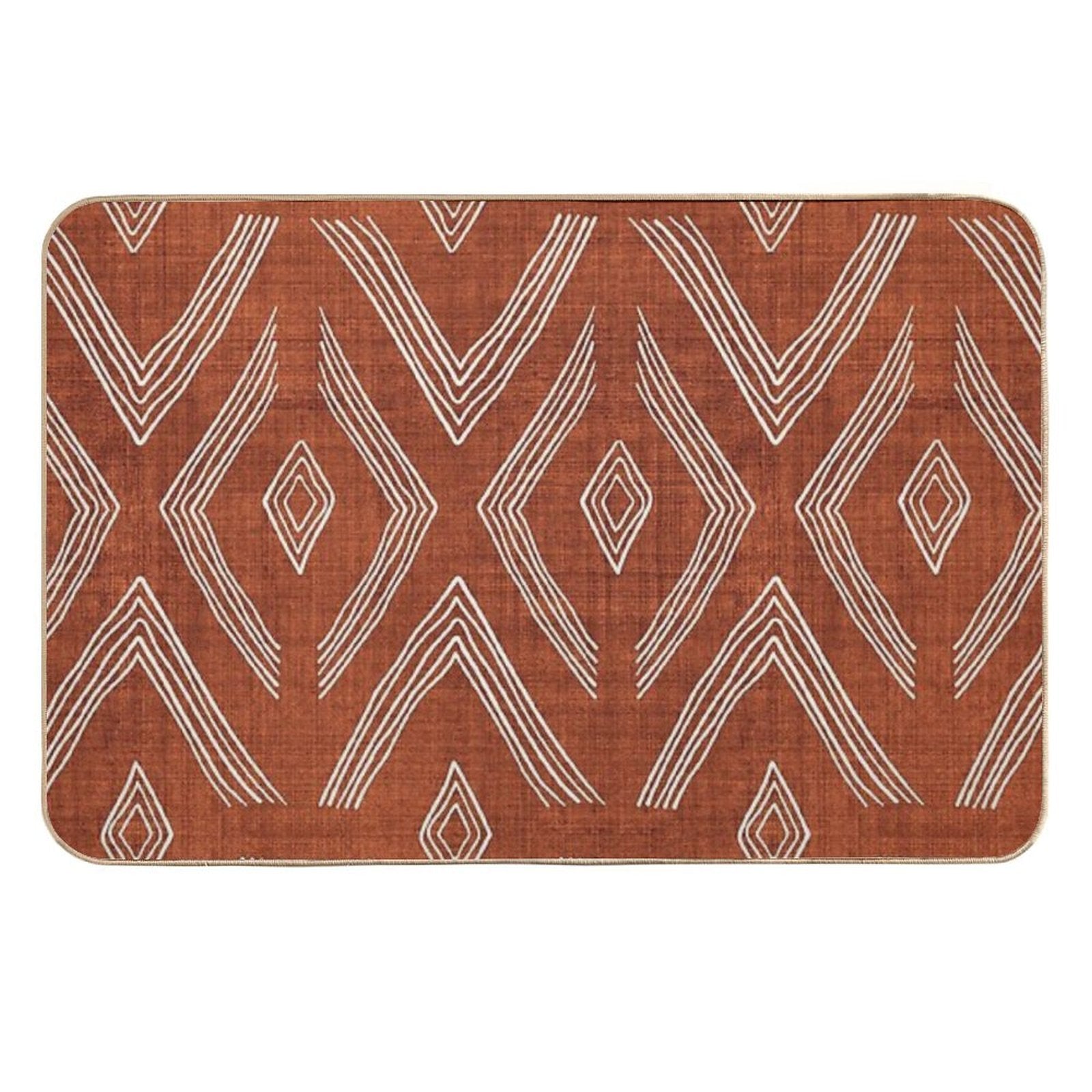 Birch in Rust  Easy To Clean Bath Mat