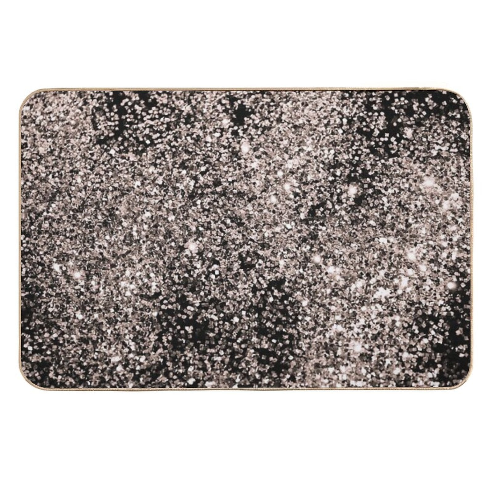Rose Gold Glam #1 (Photo of Glitter Only - Not Reflective)  Eco-Friendly Bath Mat