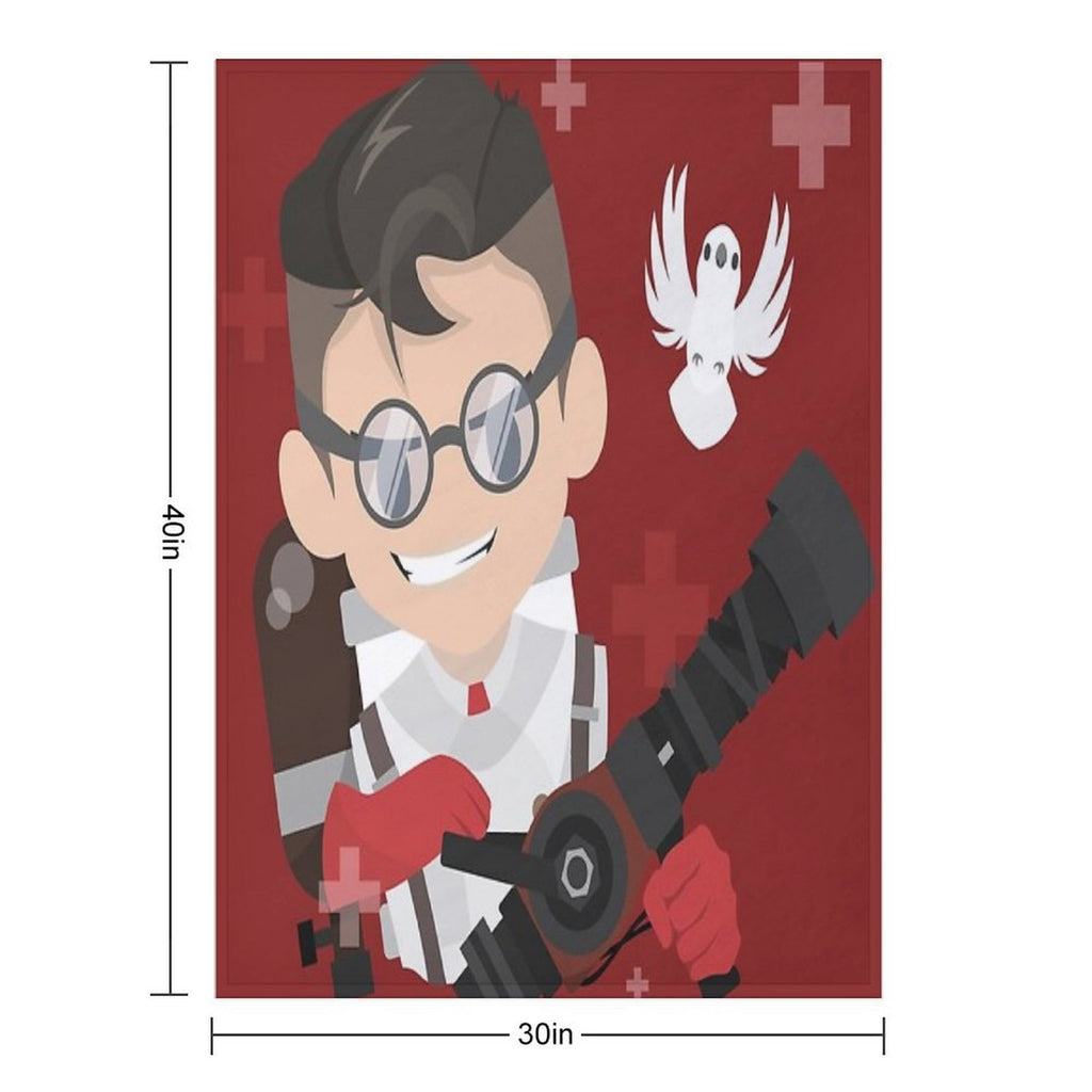 Team Fortress 2  The Medic Wrinkle-free Throw Blanket