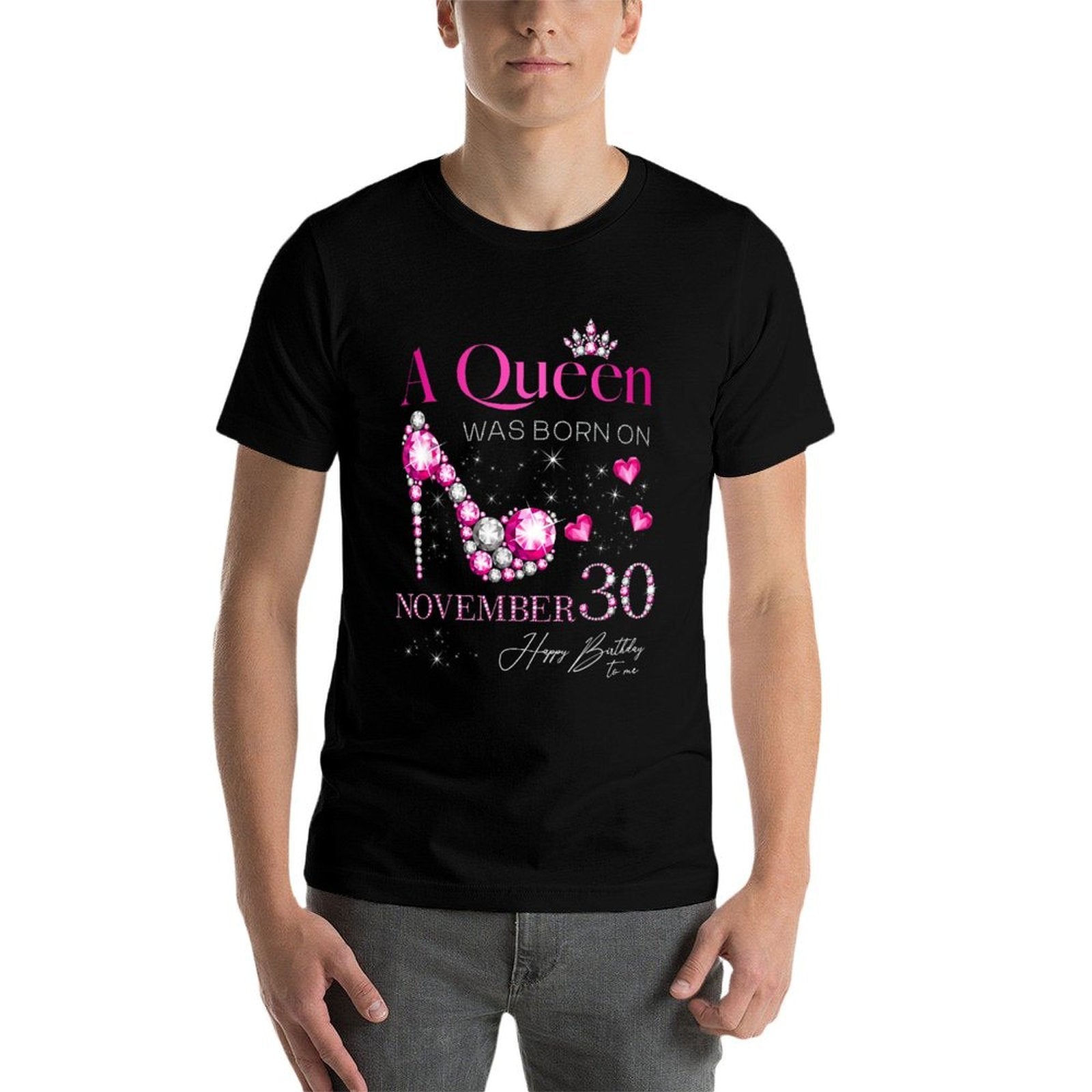 A Queen Was Born on November 30, 30th November Birthday  Lightweight T-Shirt