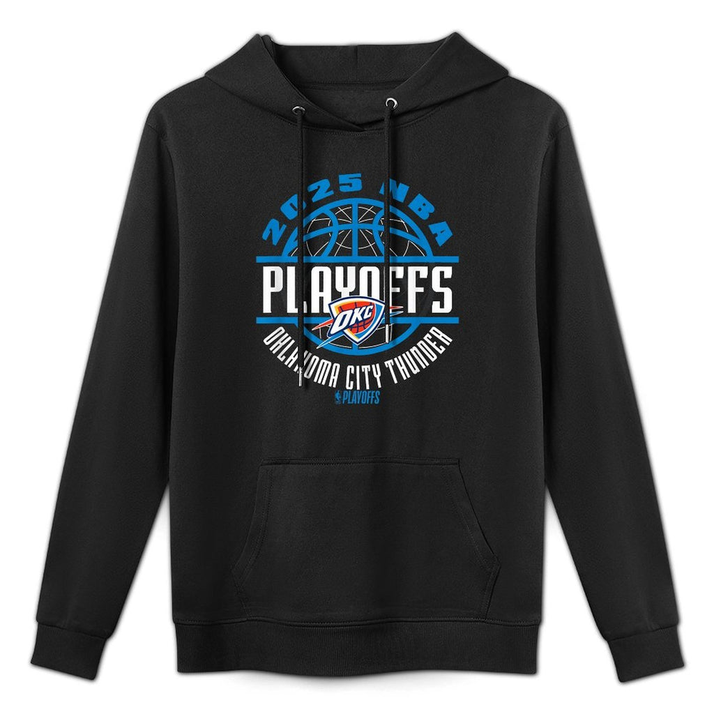 NBA Official Oklahoma City Thunder 2025 Playoffs Game Time Medium-Weight Fabric Hoodie