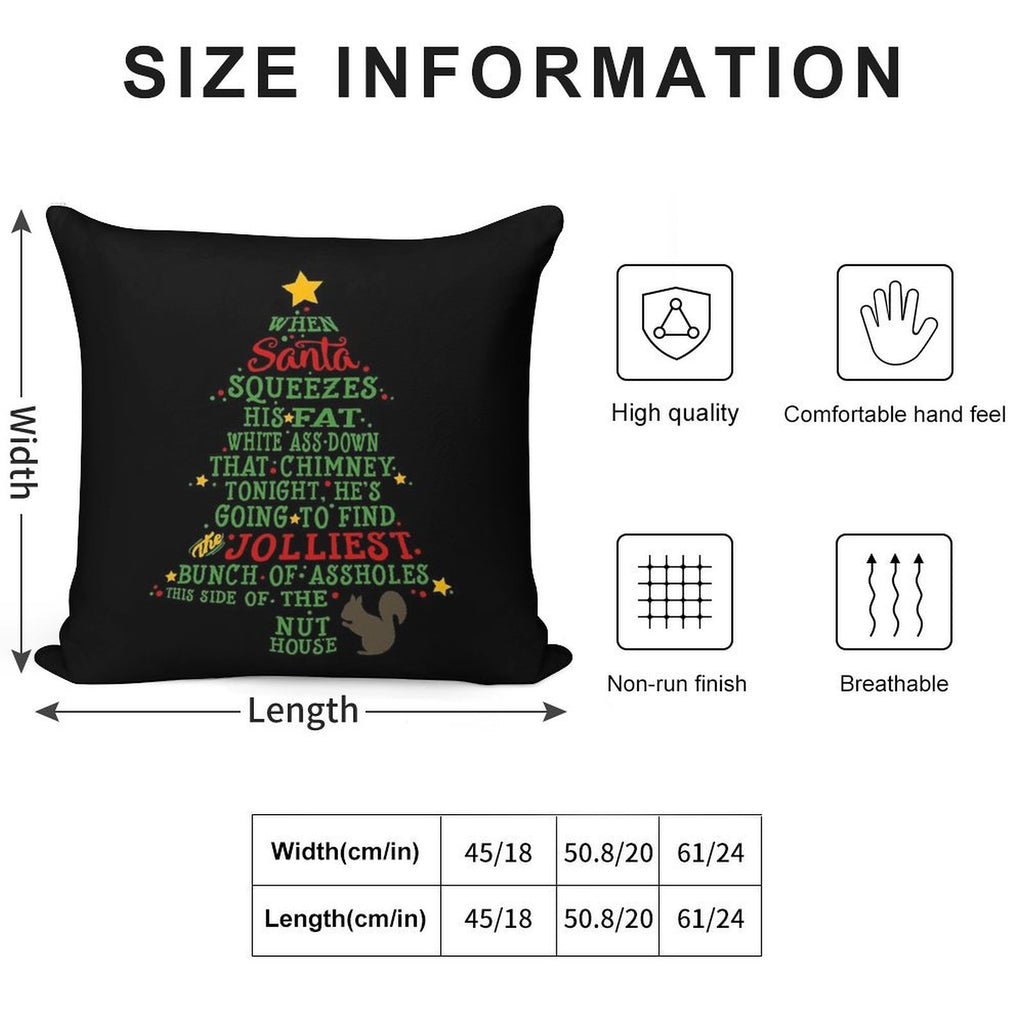 Jolliest Bunch of A-holes Soft Shrink-Resistant Throw Pillow