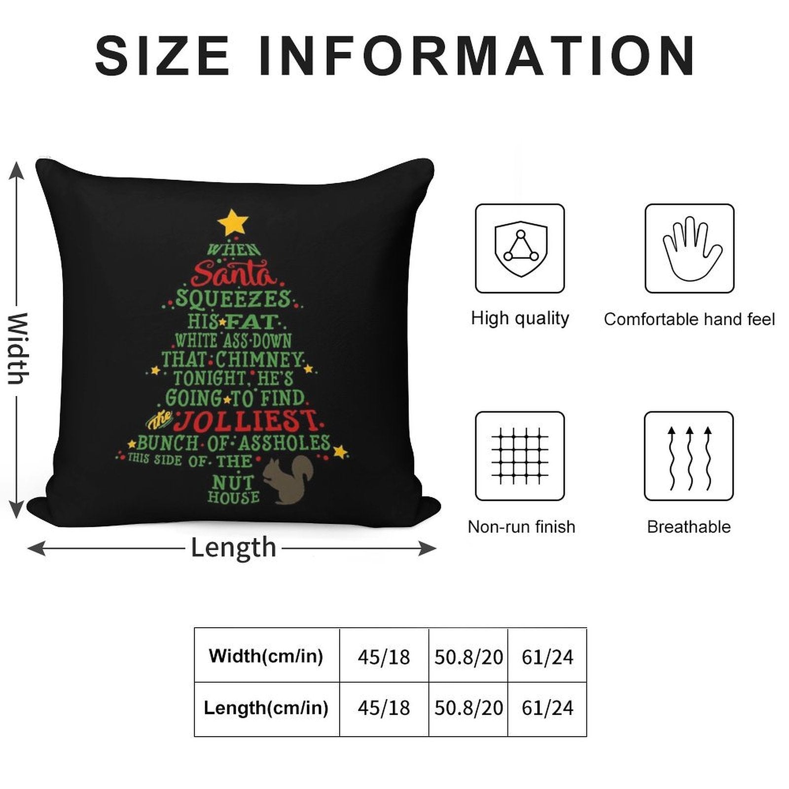Jolliest Bunch of A-holes Soft Shrink-Resistant Throw Pillow