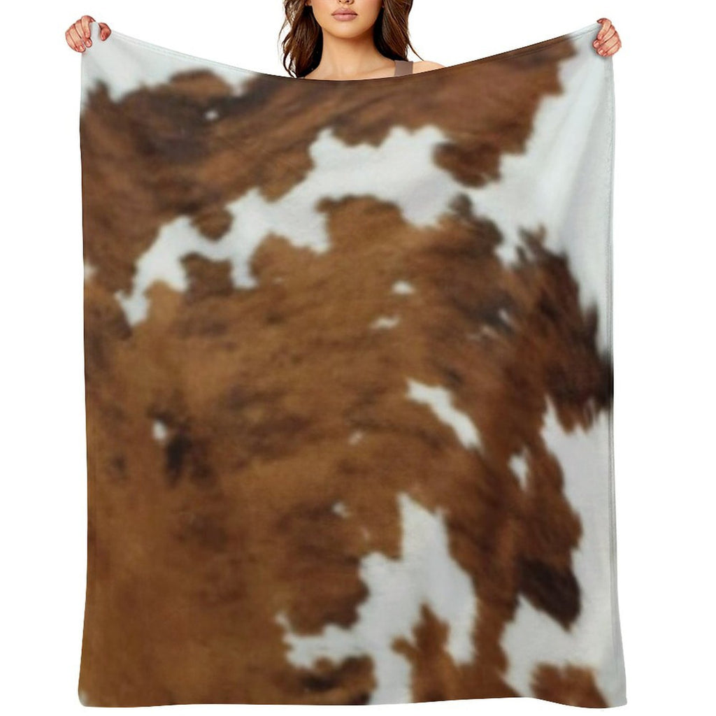 Brindle Cow Hide Comfort Throw Blanket