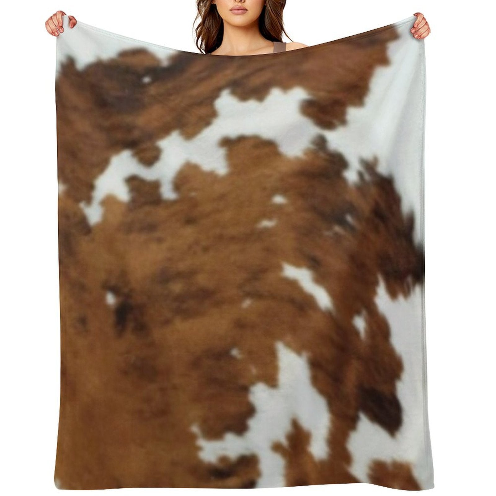 Brindle Cow Hide Comfort Throw Blanket