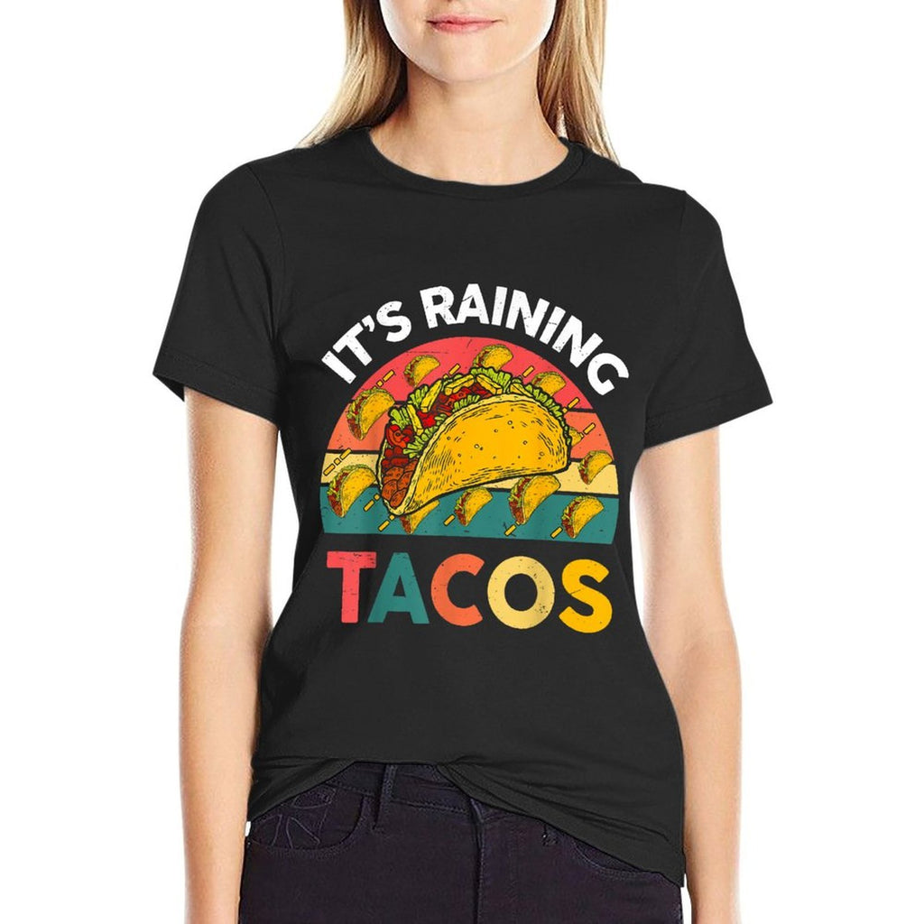 Its Raining Taco Kids Youth Toddler Funny Mexican Food  Oversized Silhouette T-Shirt