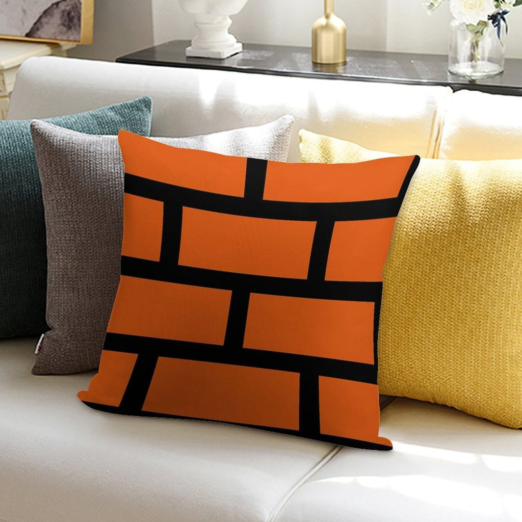 Brick Smash Soft Fade-Resistant Throw Pillow