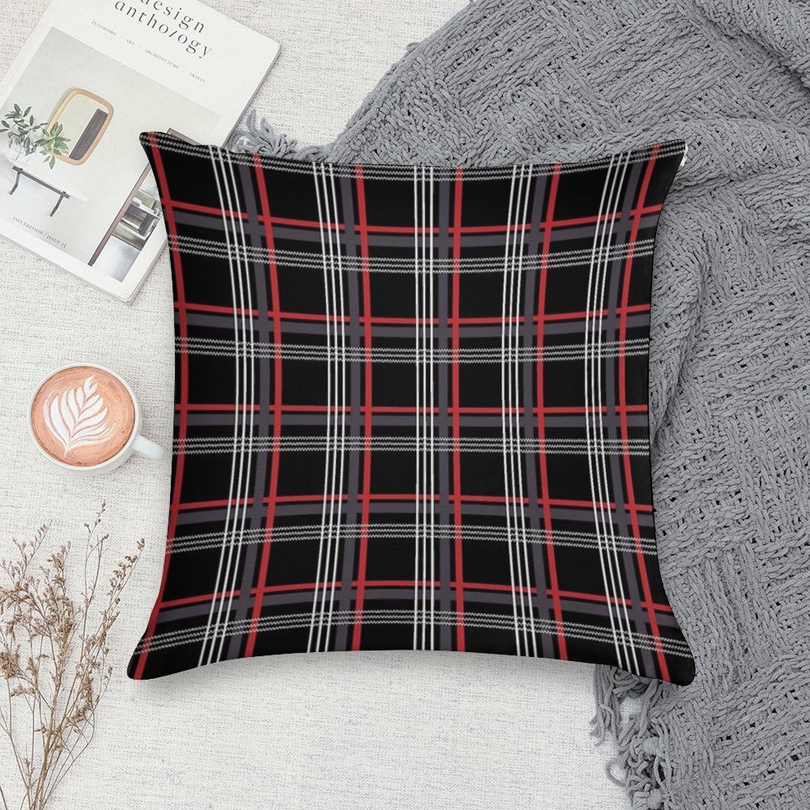 GTi Tartan Soft Bedroom Essential Throw Pillow