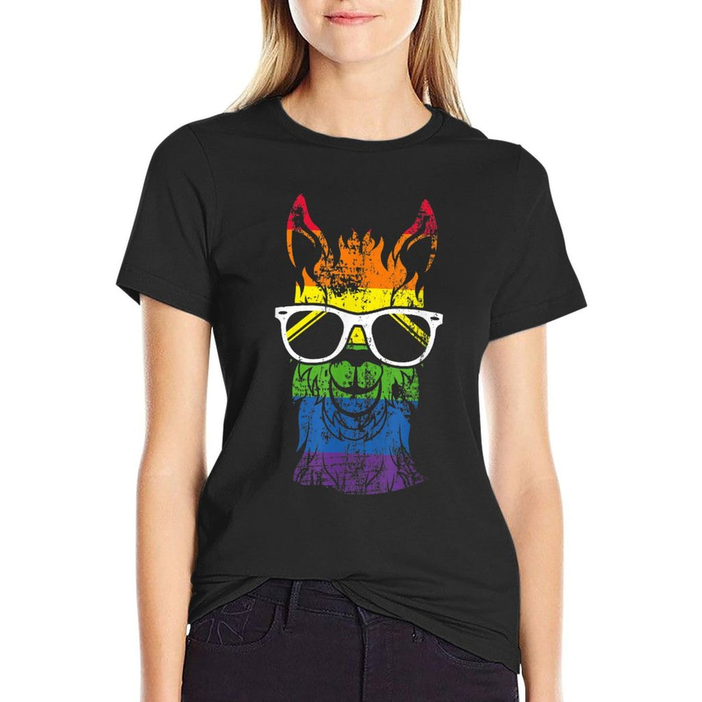 Funny Llama Lover LGBT Rainbow LGBTQ Month Parade Lover  Soft T-Shirt