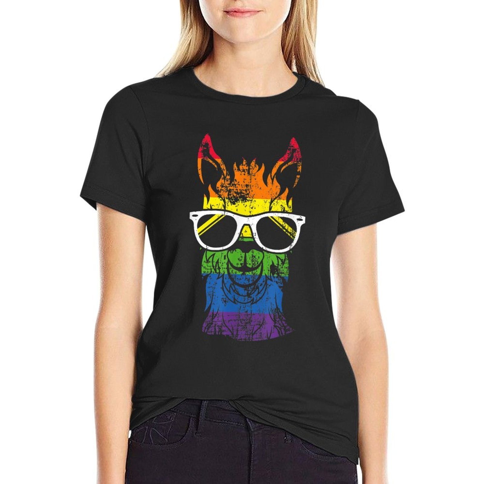 Funny Llama Lover LGBT Rainbow LGBTQ Month Parade Lover  Soft T-Shirt