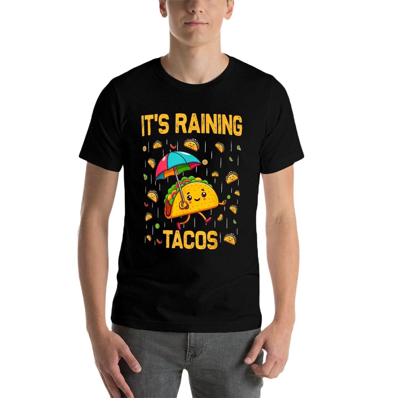 Its Raining Tacos Funny Taco Lovers Kids Girls Boys  Adult  Easy-care T-Shirt