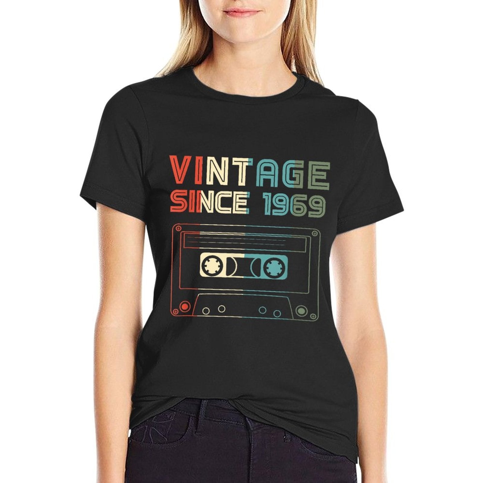 Vintage Since 1969 Cassette - 50th Birthday Graphic  Cotton T-Shirt