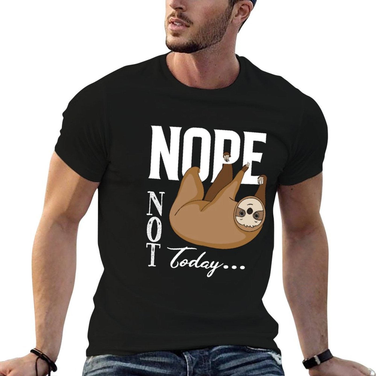 Nope T-shirt - Funny Nope Not Tshirt - Minimalist Sloth Nope Sweatshirt  Vintage-inspired T-Shirt