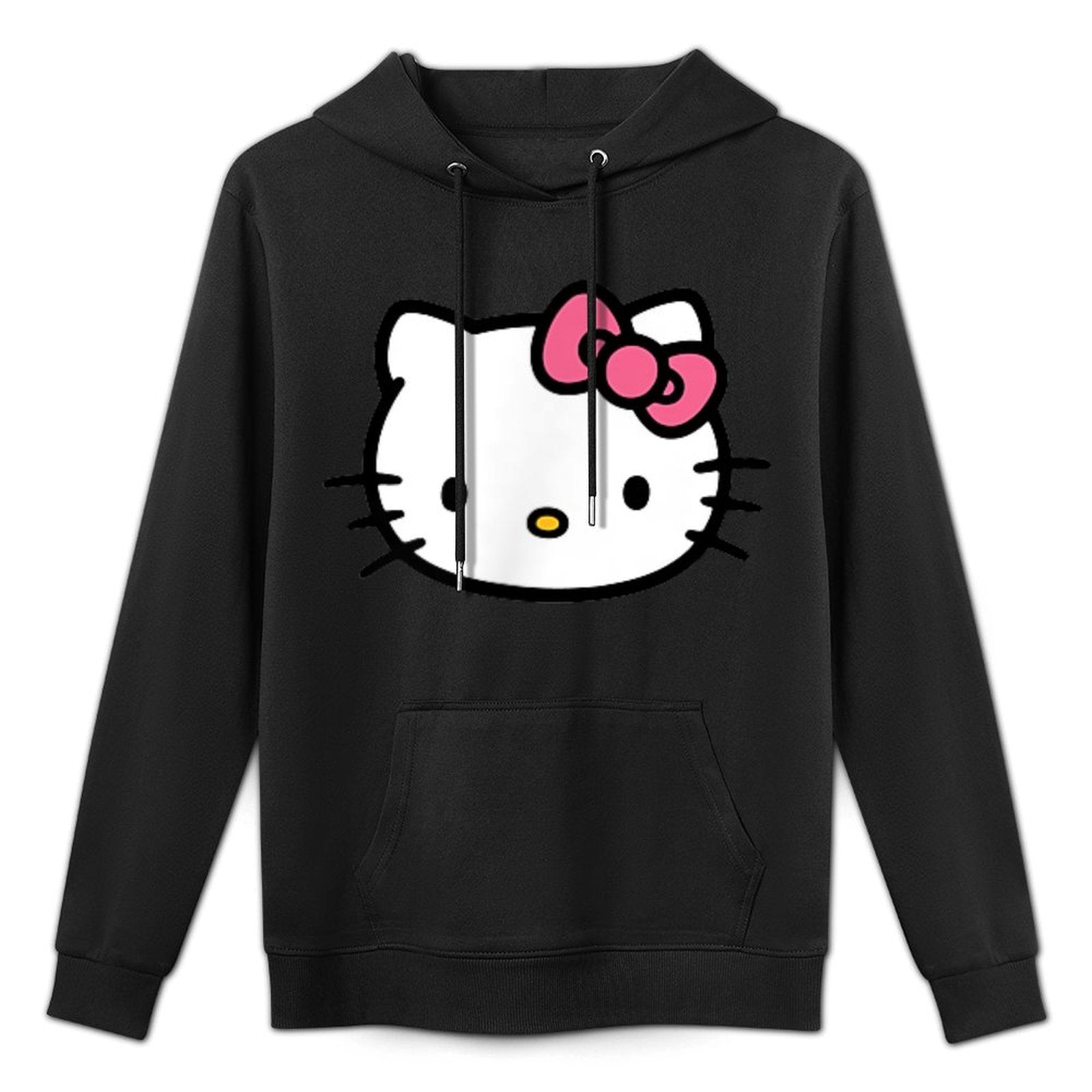 Hello Kitty Front And Back Logo Medium-Weight Fabric Hoodie