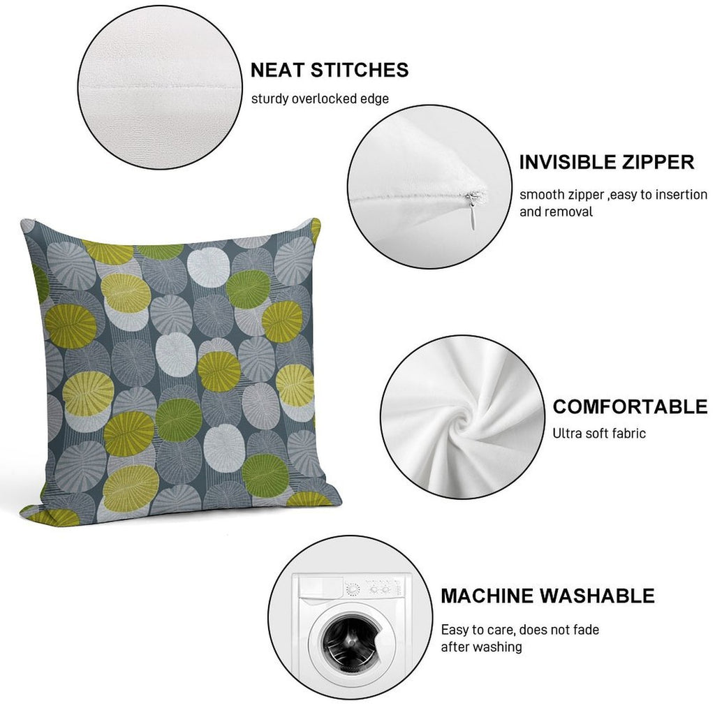 Dickinsonia Lime Soft Skin-Friendly Throw Pillow