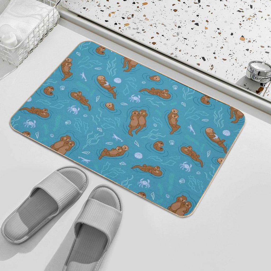 We Love Each Otter  Eco-Friendly Bath Mat
