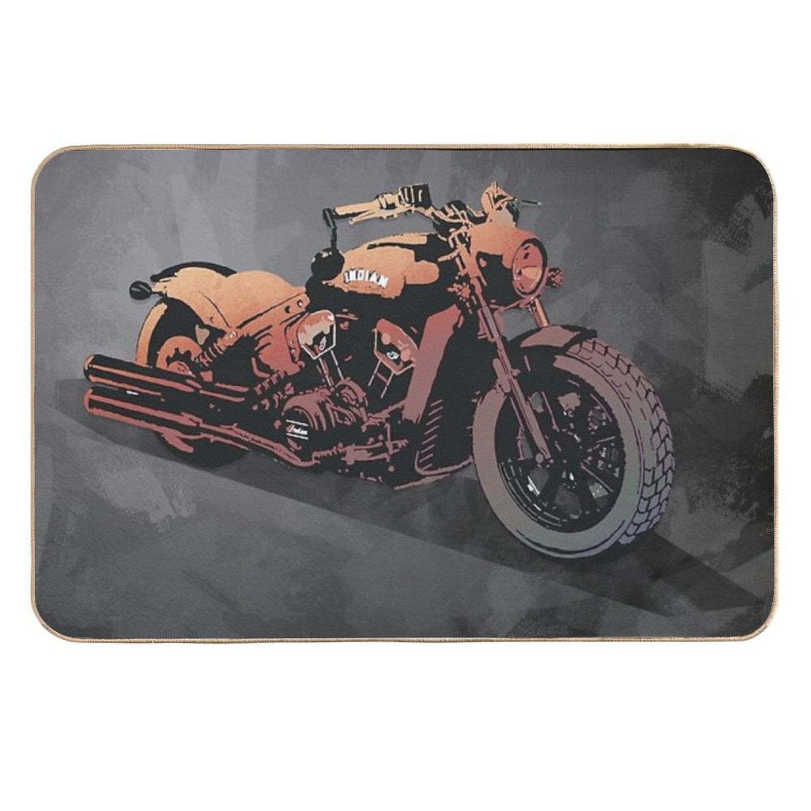 Indian Chief Motorcycle  Odorless Bath Mat
