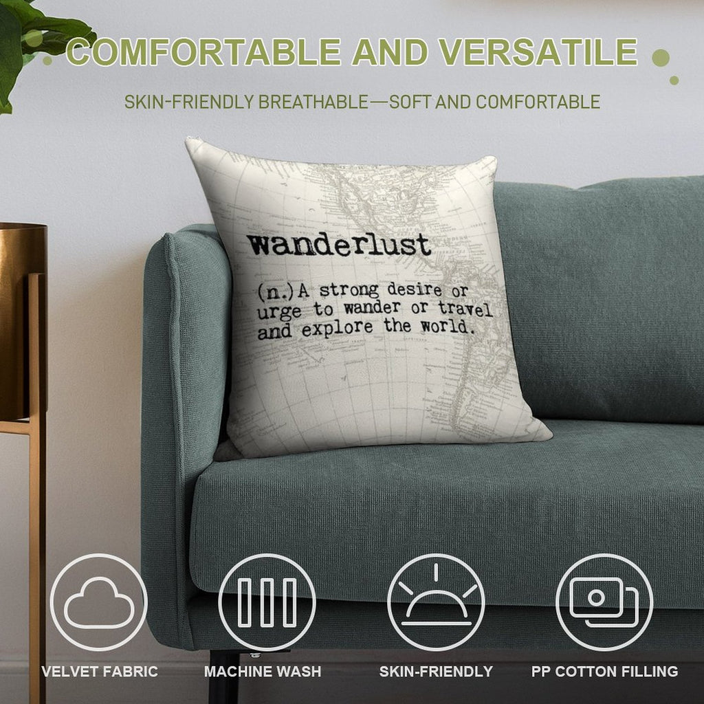 Wanderlust Soft Anti-Pilling Throw Pillow