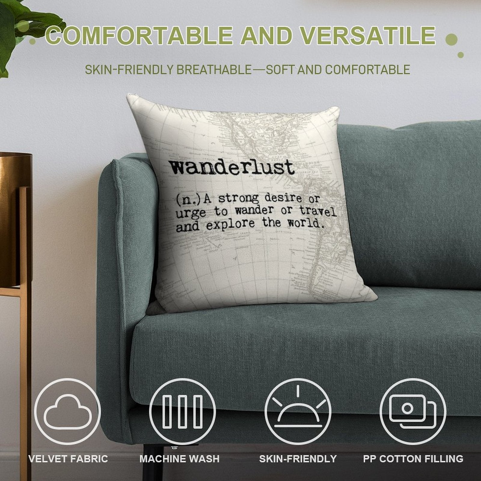 Wanderlust Soft Anti-Pilling Throw Pillow