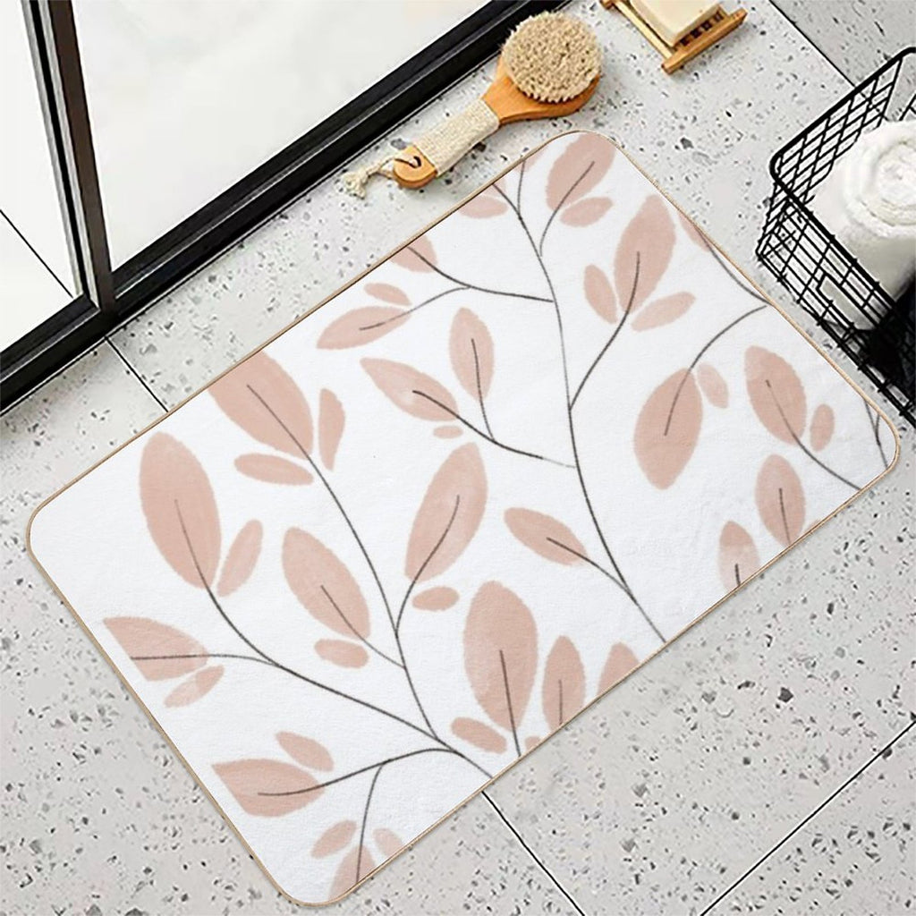 Peach Leaves  High-Traffic Bath Mat