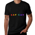 Small Say Gay Rainbow Subtle Pride Florida Equality LGBTQ  Versatile T-Shirt