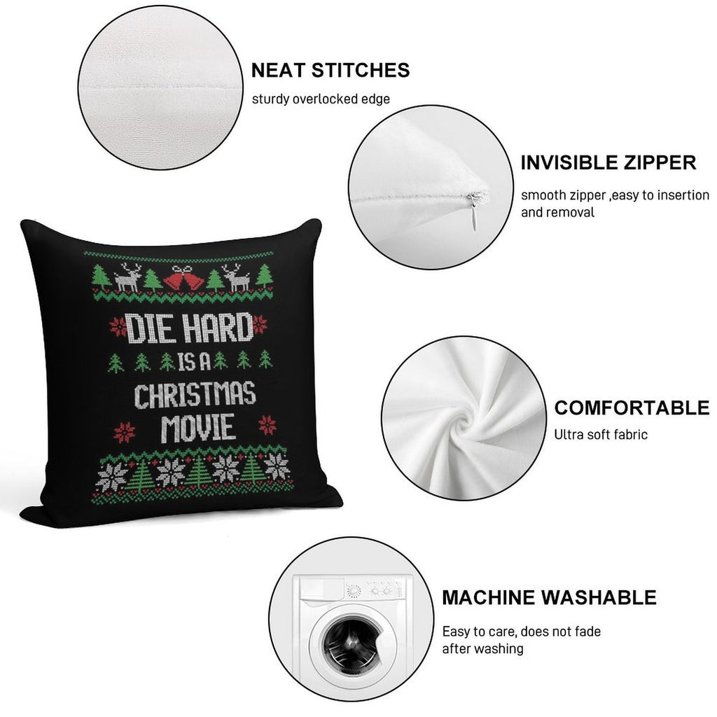 Die Hard Is A Christmas Movie Soft Gift Ready Throw Pillow
