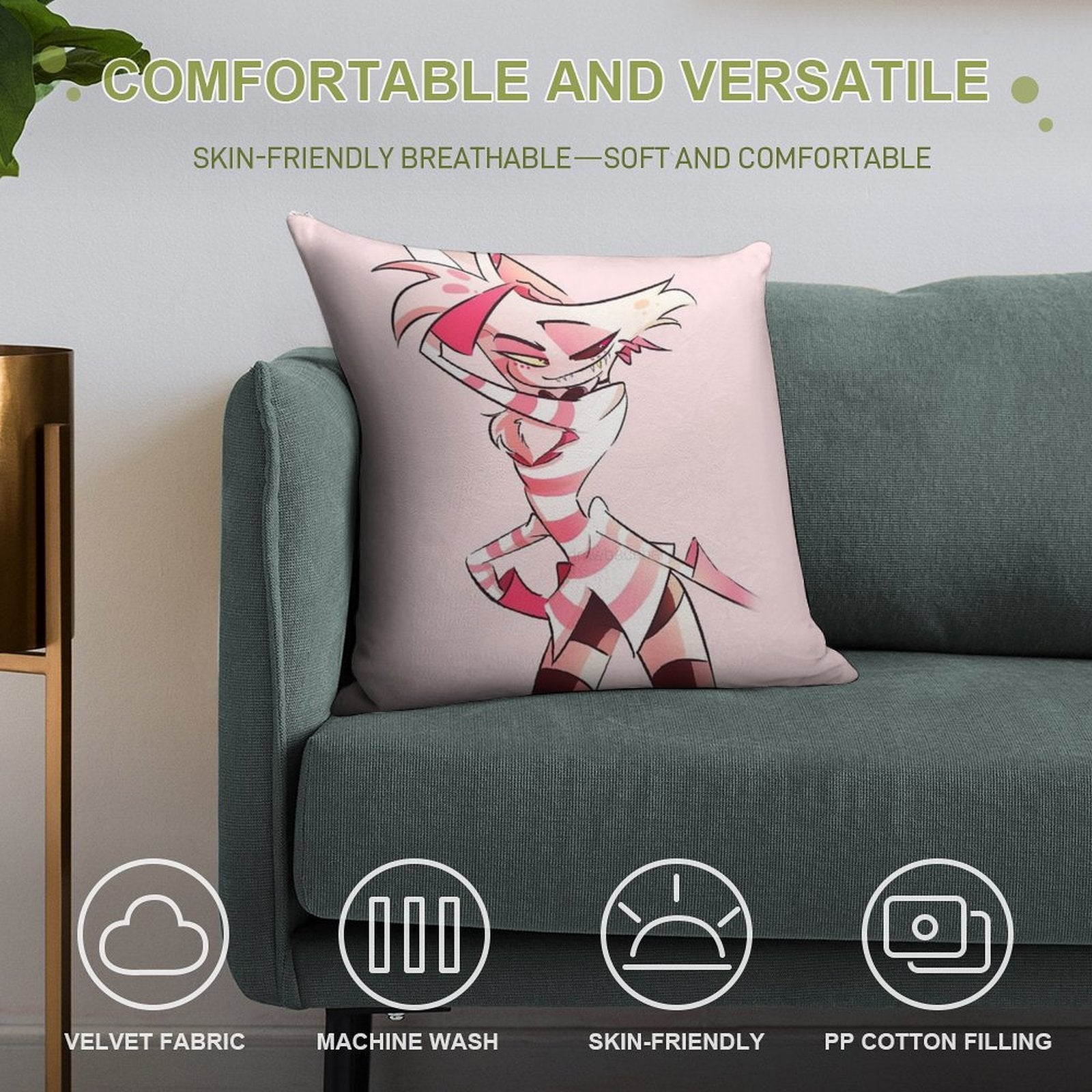 Angel Dust Soft Bedroom Essential Throw Pillow