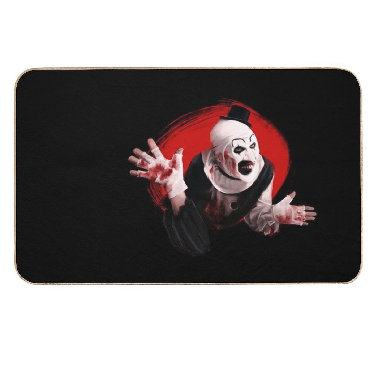 Art The Clown The Creepy Waving for You  Fade-Resistant Bath Mat