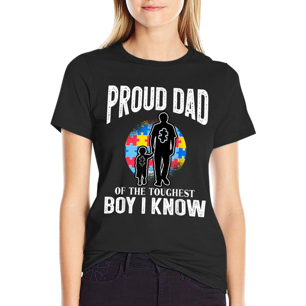 Autism Awareness for Proud Dad Support Autistic Kids  Quick-drying T-Shirt