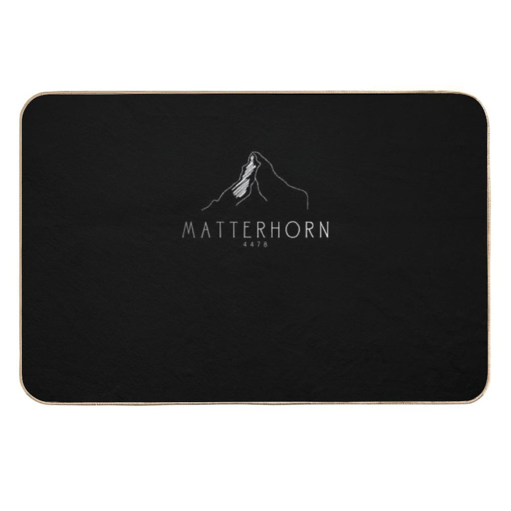 Matterhorn Alps Mountain Hiking Mountaineering Durable Bath Mat